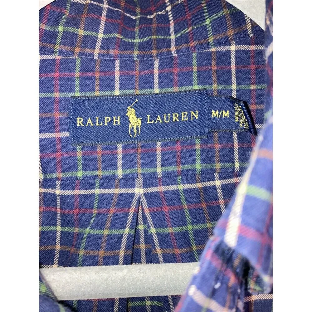 Men's Polo Ralph Lauren Plaid Button-Down Shirt Size‎ medium